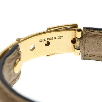 GUCCI Bracelet Bangle Leather Beige Women Accessory Authentic