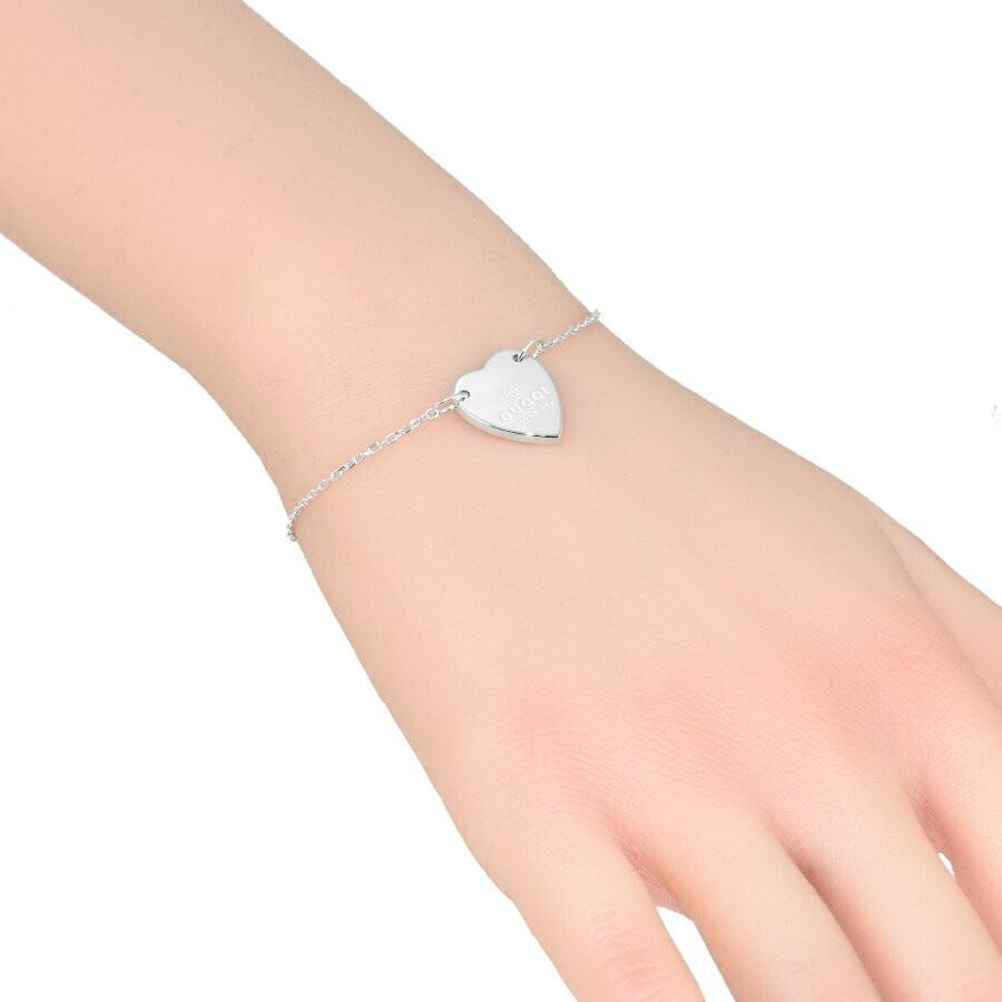 GUCCI Bracelet Bangle Heart Silver 925 Women Accessory Authentic
