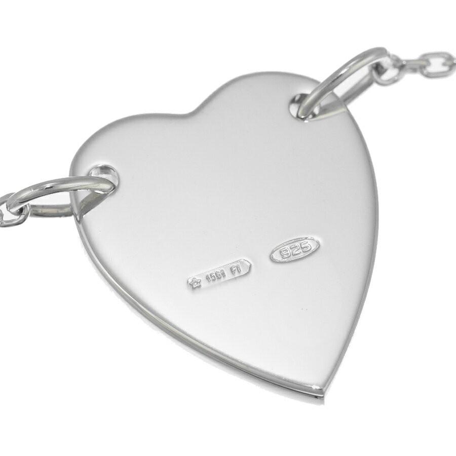 GUCCI Bracelet Bangle Heart Silver 925 Women Accessory Authentic