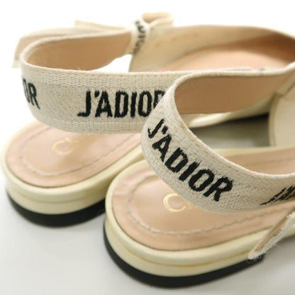 Christian Dior Flat Shoes J'ADIOR EU 34 US 4 Patent Leather White Authentic