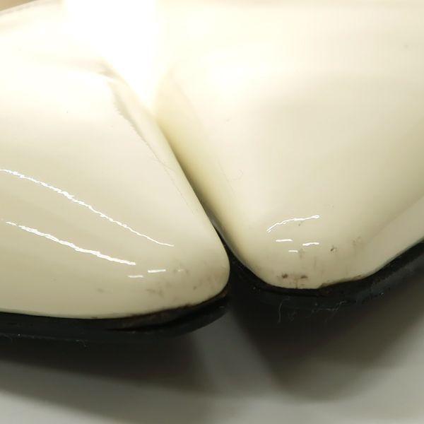 Christian Dior Flat Shoes J'ADIOR EU 34 US 4 Patent Leather White Authentic