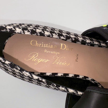 Christian Dior Shoes Pumps Heel Roger Vivier EU 36 US 6 Black White Authentic