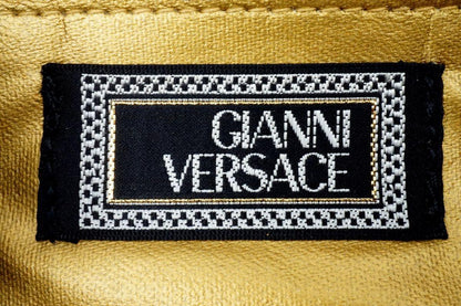 VERSACE Shoulder Bag Purse Nylon Blue Authentic