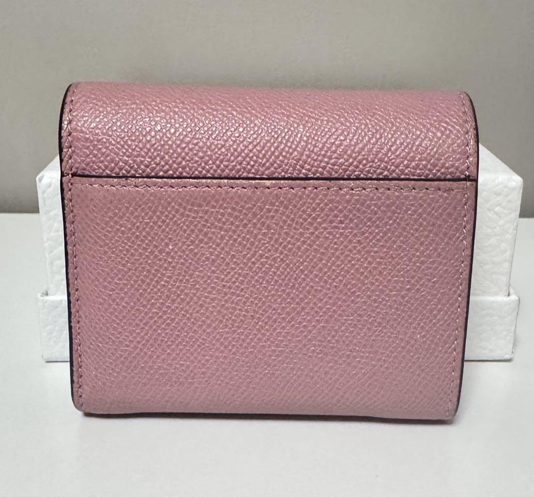 Christian Dior Tri-fold Wallet Compact Purse Saddle Pink Authentic