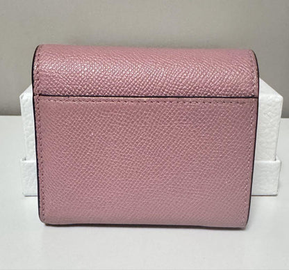 Christian Dior Tri-fold Wallet Compact Purse Saddle Pink Authentic