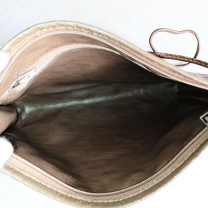 FENDI Shoulder Bag Purse FF Zucchino Brown Authentic