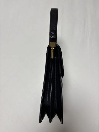 Saint Laurent Hand Shoulder Bag Tote Purse Leather Black Authentic