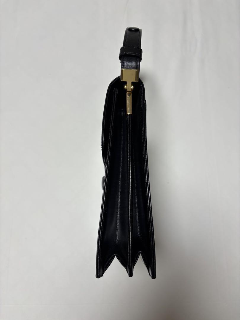 Saint Laurent Hand Shoulder Bag Tote Purse Leather Black Authentic