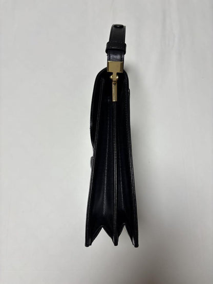 Saint Laurent Hand Shoulder Bag Tote Purse Leather Black Authentic