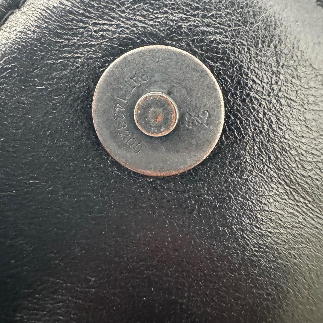 Saint Laurent Clutch Bag Second Bag V stitch Quilting Leather Black Authentic