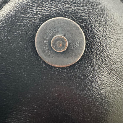 Saint Laurent Clutch Bag Second Bag V stitch Quilting Leather Black Authentic