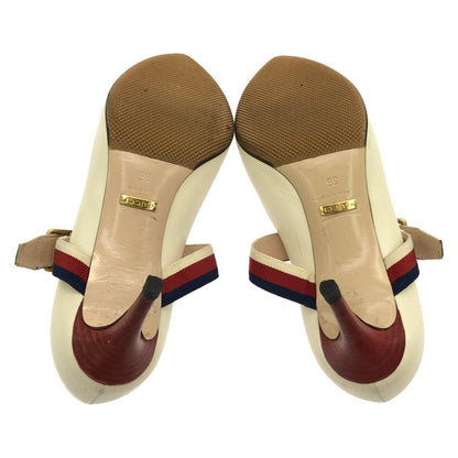 GUCCI Shoes Pumps Heel EU 36 US 6 Leather Authentic