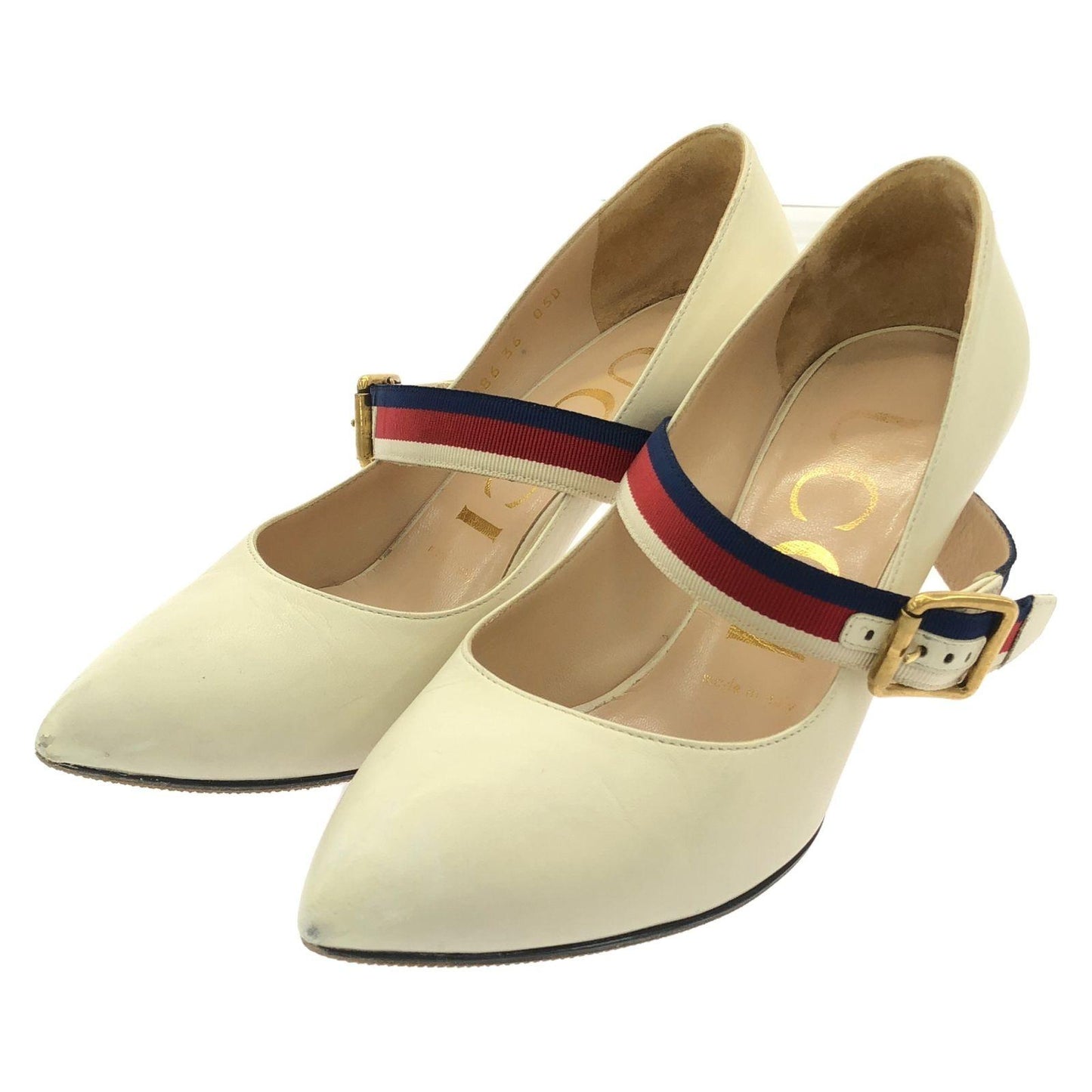 GUCCI Shoes Pumps Heel EU 36 US 6 Leather Authentic