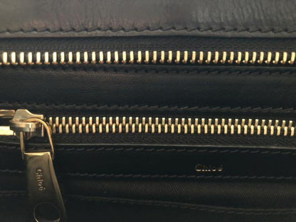 Chloe Hand Bag Tote Bag ALICE 2way Leather Black Authentic