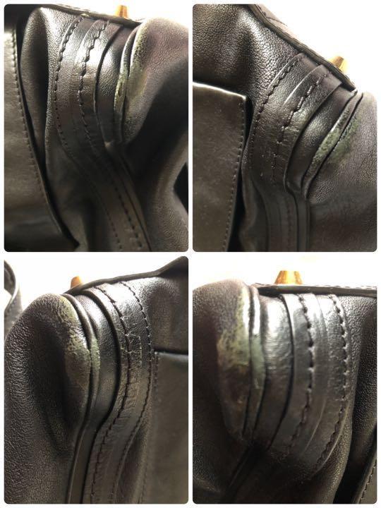 Chloe Hand Bag Tote Bag ALICE 2way Leather Black Authentic