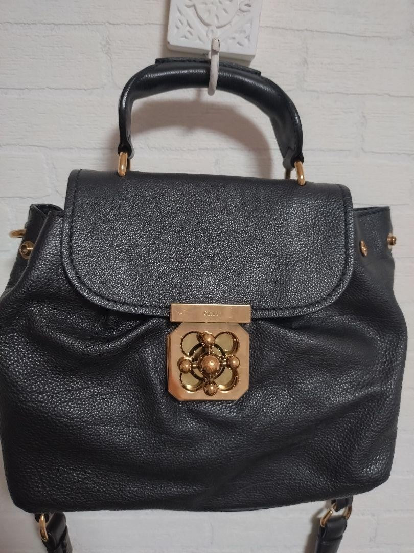 Chloe Shoulder Bag Purse Elsie Leather Black Authentic