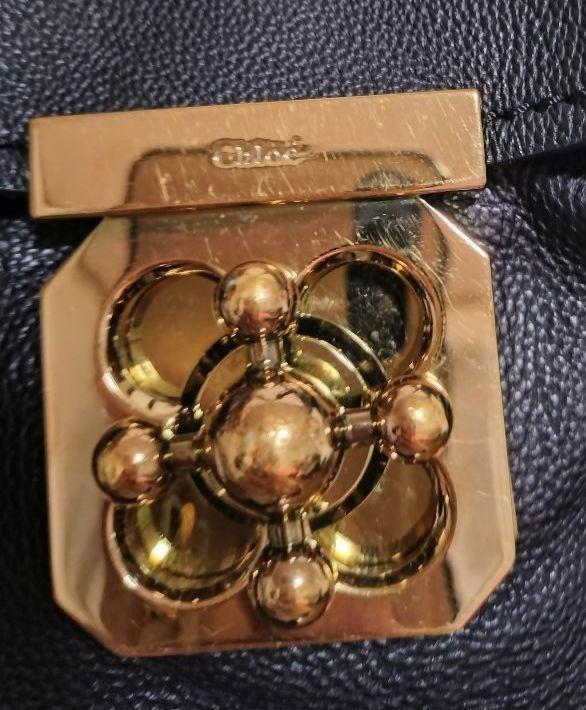 Chloe Shoulder Bag Purse Elsie Leather Black Authentic