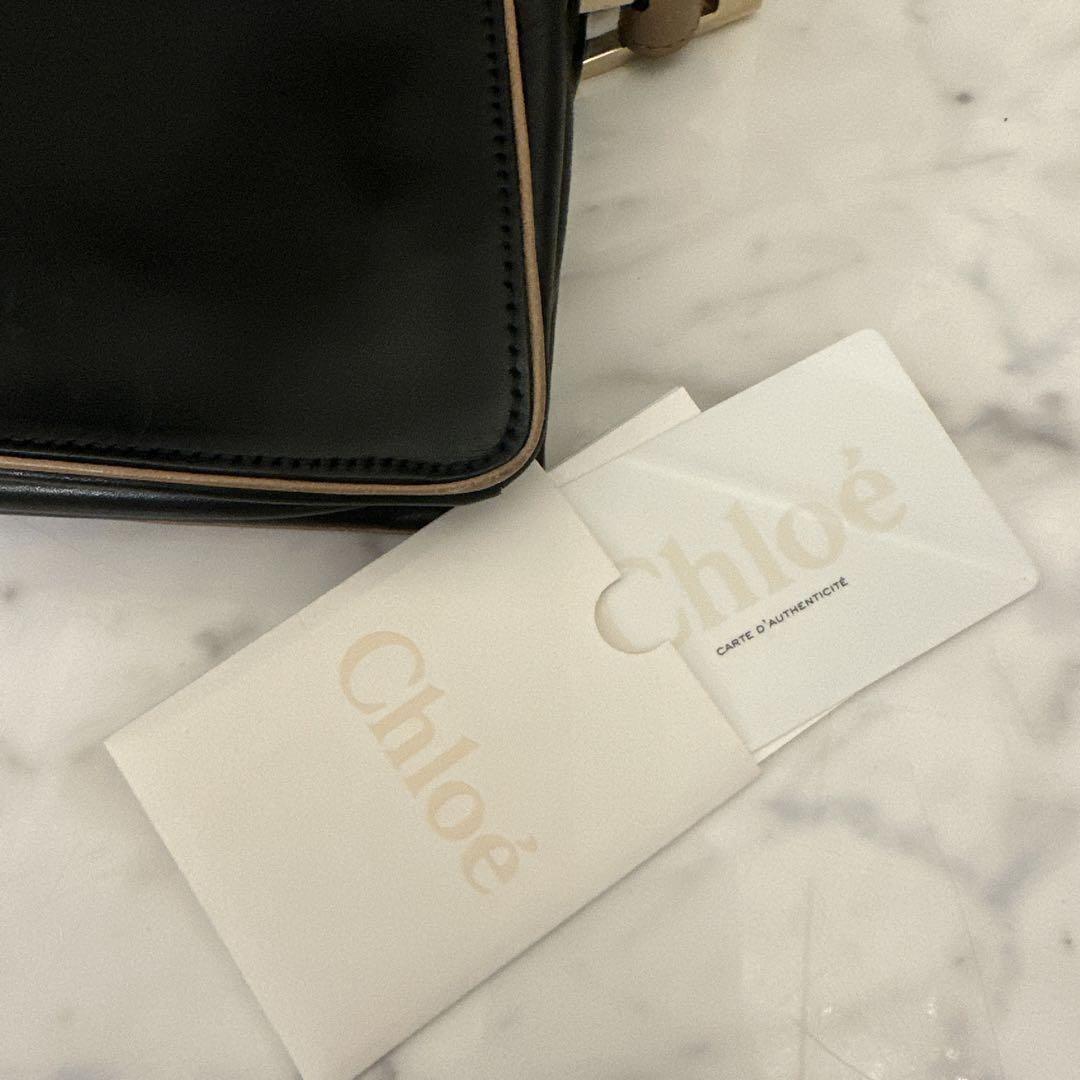 Chloe Mini Hand Bag Tote Purse Black Authentic