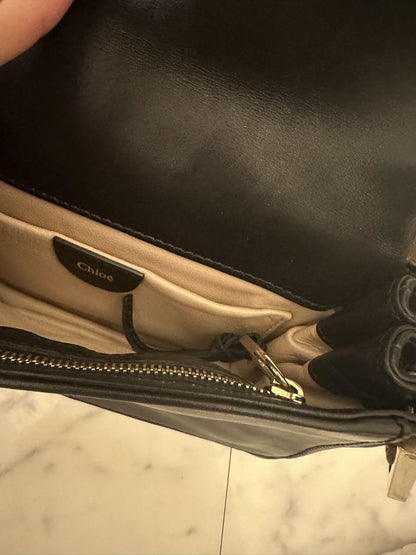 Chloe Mini Hand Bag Tote Purse Black Authentic