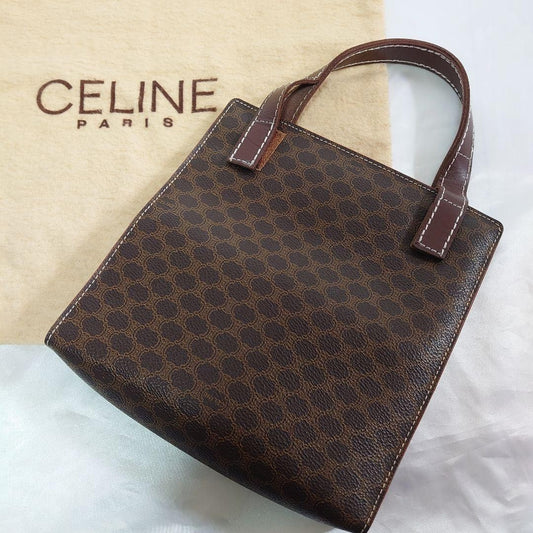 CELINE handbag Purse Macadam Brown Authentic Women's Used