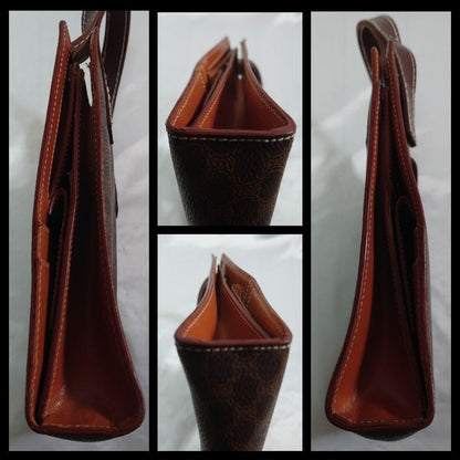 CELINE handbag Purse Macadam Brown Authentic Women's Used