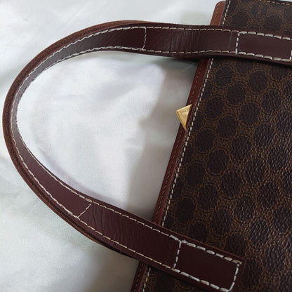 CELINE handbag Purse Macadam Brown Authentic Women's Used