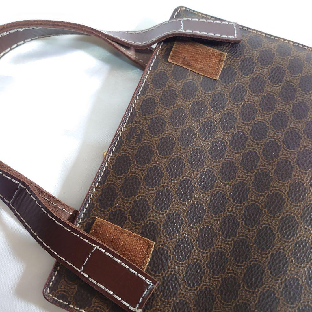 CELINE handbag Purse Macadam Brown Authentic Women's Used