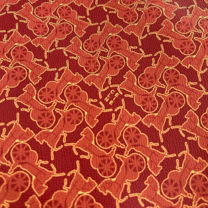 CELINE handbag Tote Purse Horse carriage Leather Red Authentic Used Women's