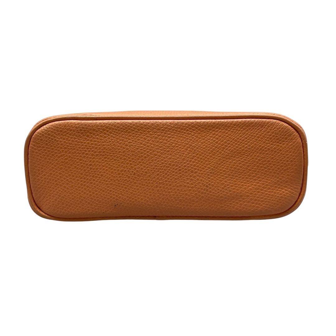 CELINE shoulder bag Purse Leather chain Orange Gold Women's Authentic Used