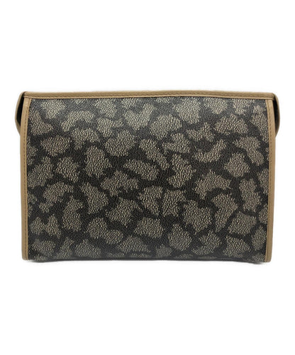 Saint Laurent Clutch Bag Second Bag YSL Cassandra PVC Beige Authentic