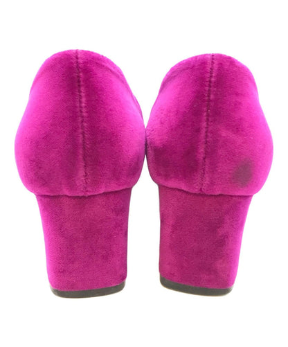 GUCCI Shoes Pumps Heel GG EU 37.5 US 7.5 Purple Authentic