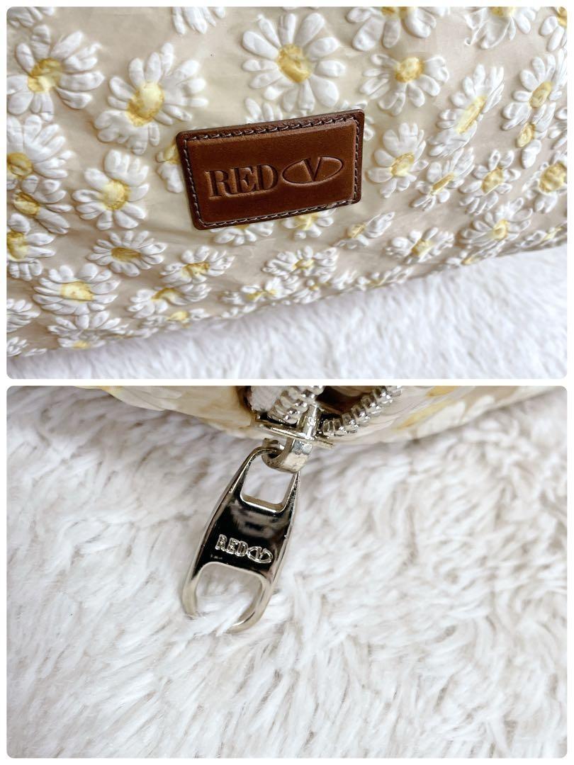 Red Valentino Hand Bag Tote Purse Flower Multicolor Authentic