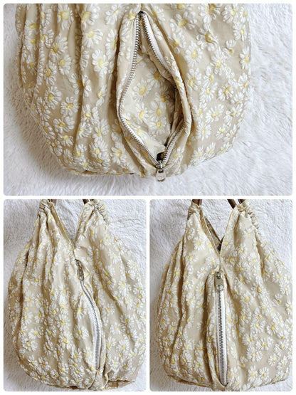 Red Valentino Hand Bag Tote Purse Flower Multicolor Authentic