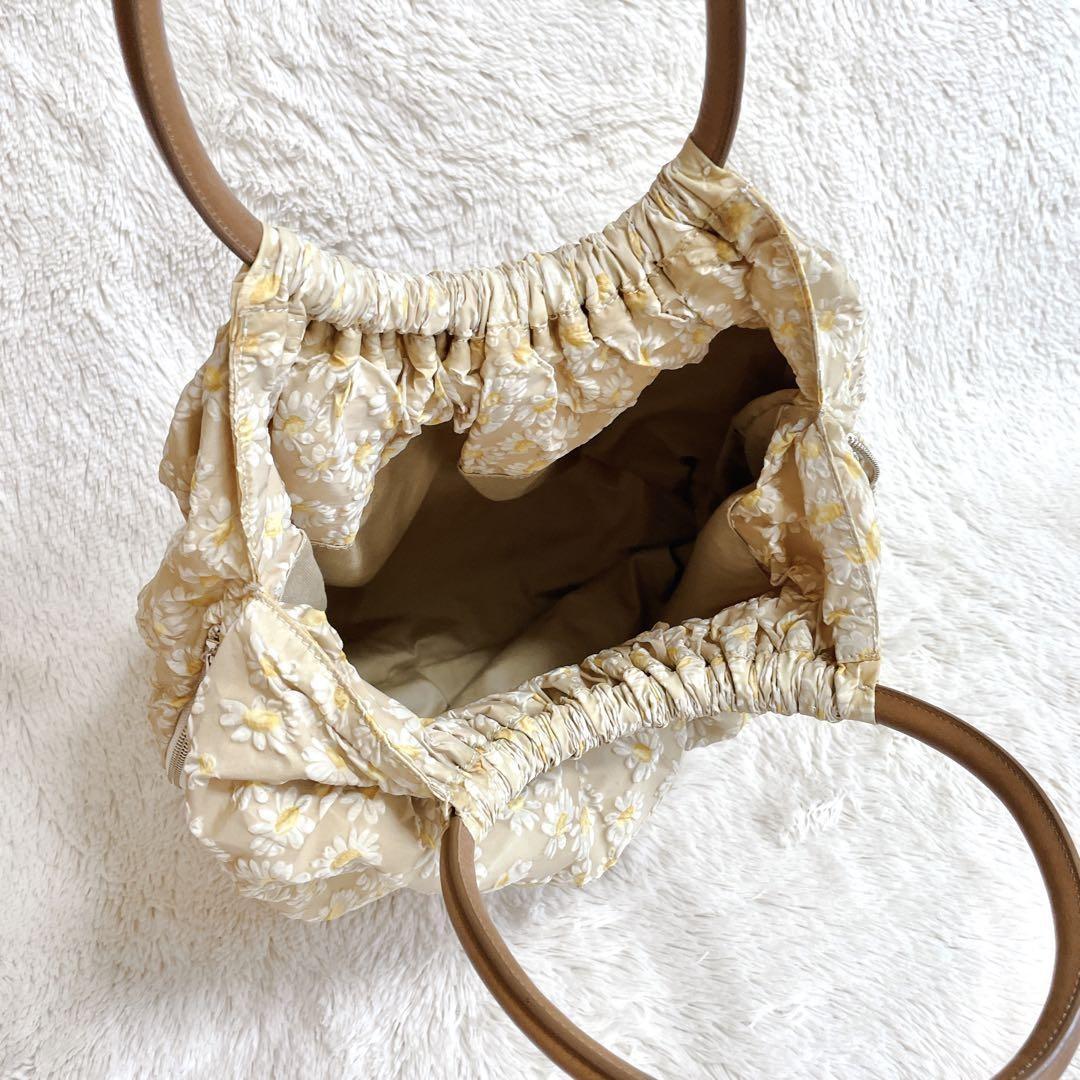 Red Valentino Hand Bag Tote Purse Flower Multicolor Authentic