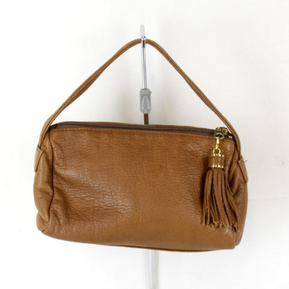 R.Valentino Hand Bag Tote Purse Leather Brown Authentic