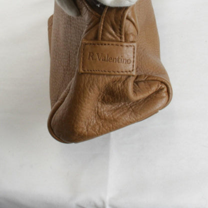 R.Valentino Hand Bag Tote Purse Leather Brown Authentic