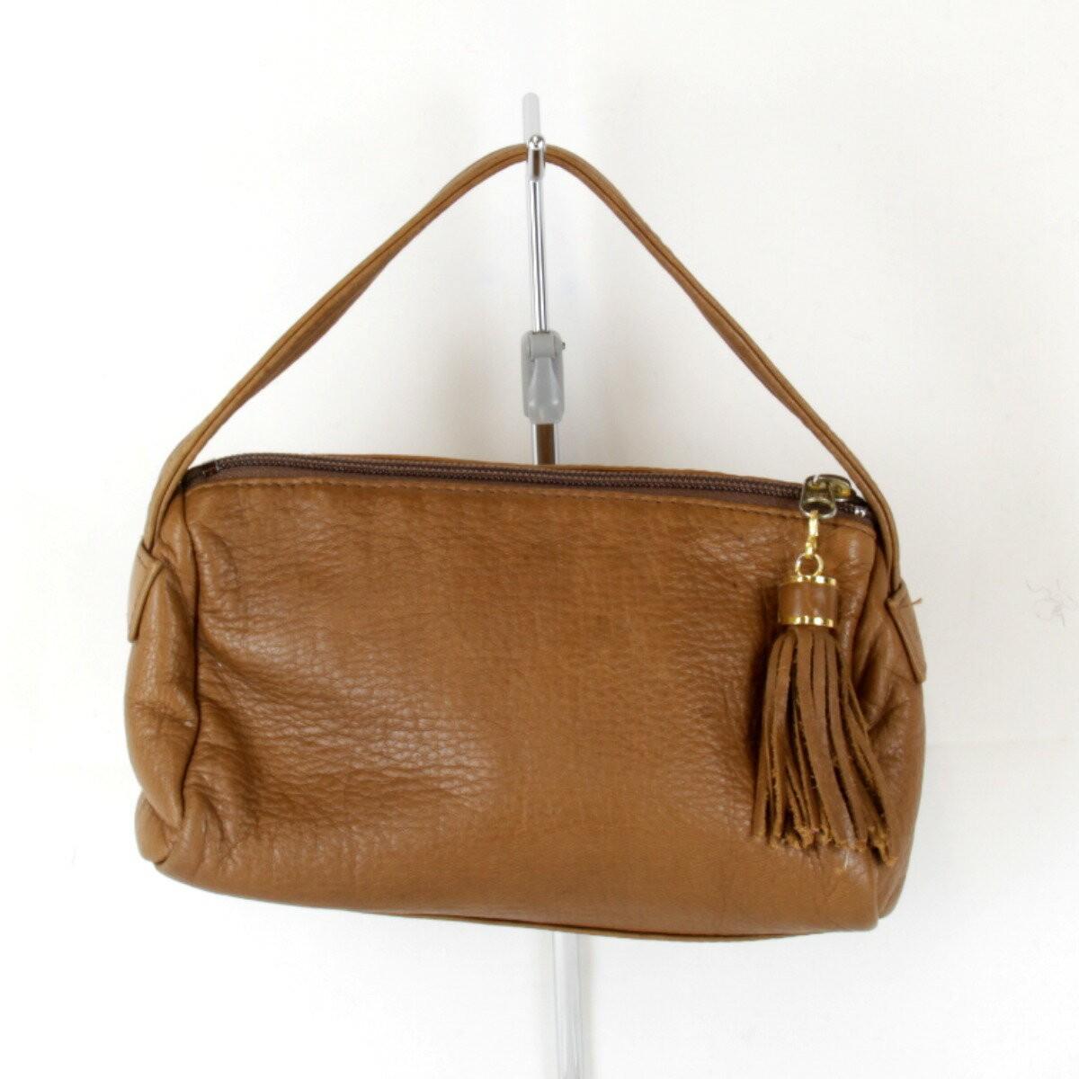 R.Valentino Hand Bag Tote Purse Leather Brown Authentic