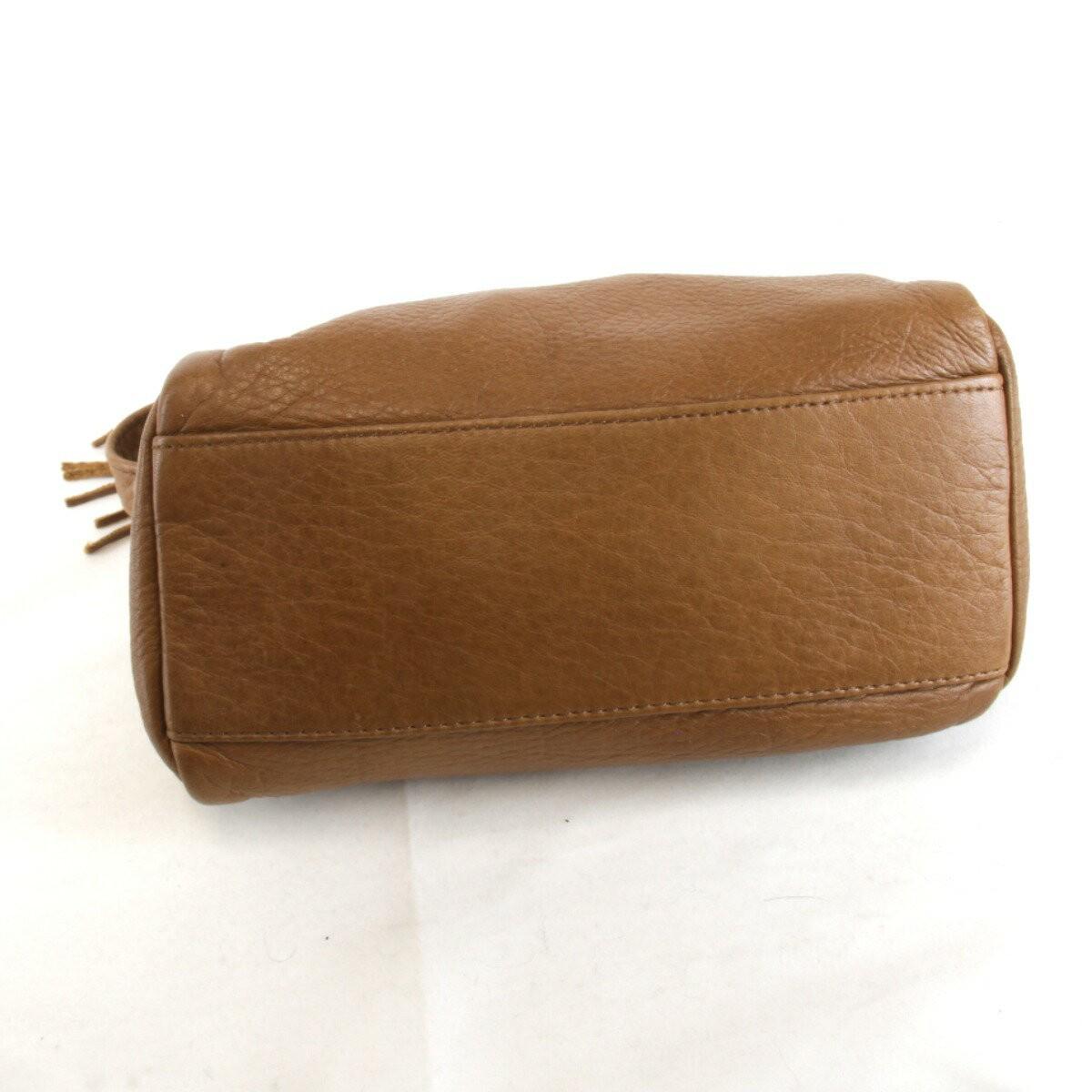 R.Valentino Hand Bag Tote Purse Leather Brown Authentic