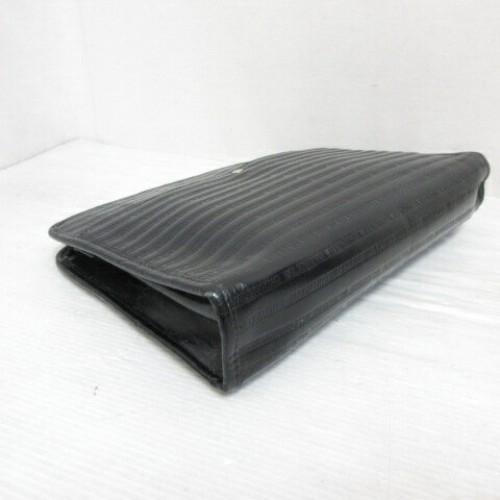 MARIO VALENTINO Clutch Bag Second Bag Leather Black Authentic