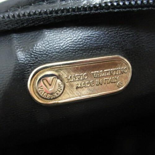 MARIO VALENTINO Clutch Bag Second Bag Leather Black Authentic