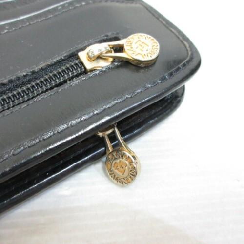 MARIO VALENTINO Clutch Bag Second Bag Leather Black Authentic