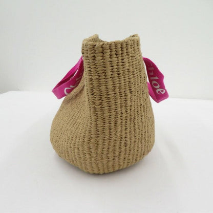 Chloe Mifuko Hand Bag Tote Purse Basket Bag Brown Authentic