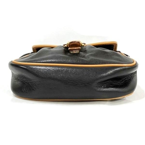 CELINE shoulder bag Purse Black Leather Women's Authentic Used