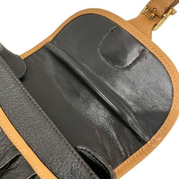 CELINE shoulder bag Purse Black Leather Women's Authentic Used