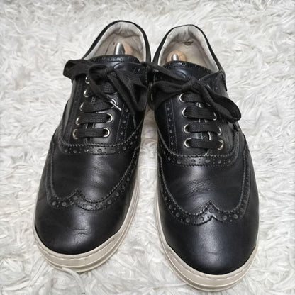 Dior homme Sneakers Shoes Low-Cut EU 41 US 8 Leather Black Authentic