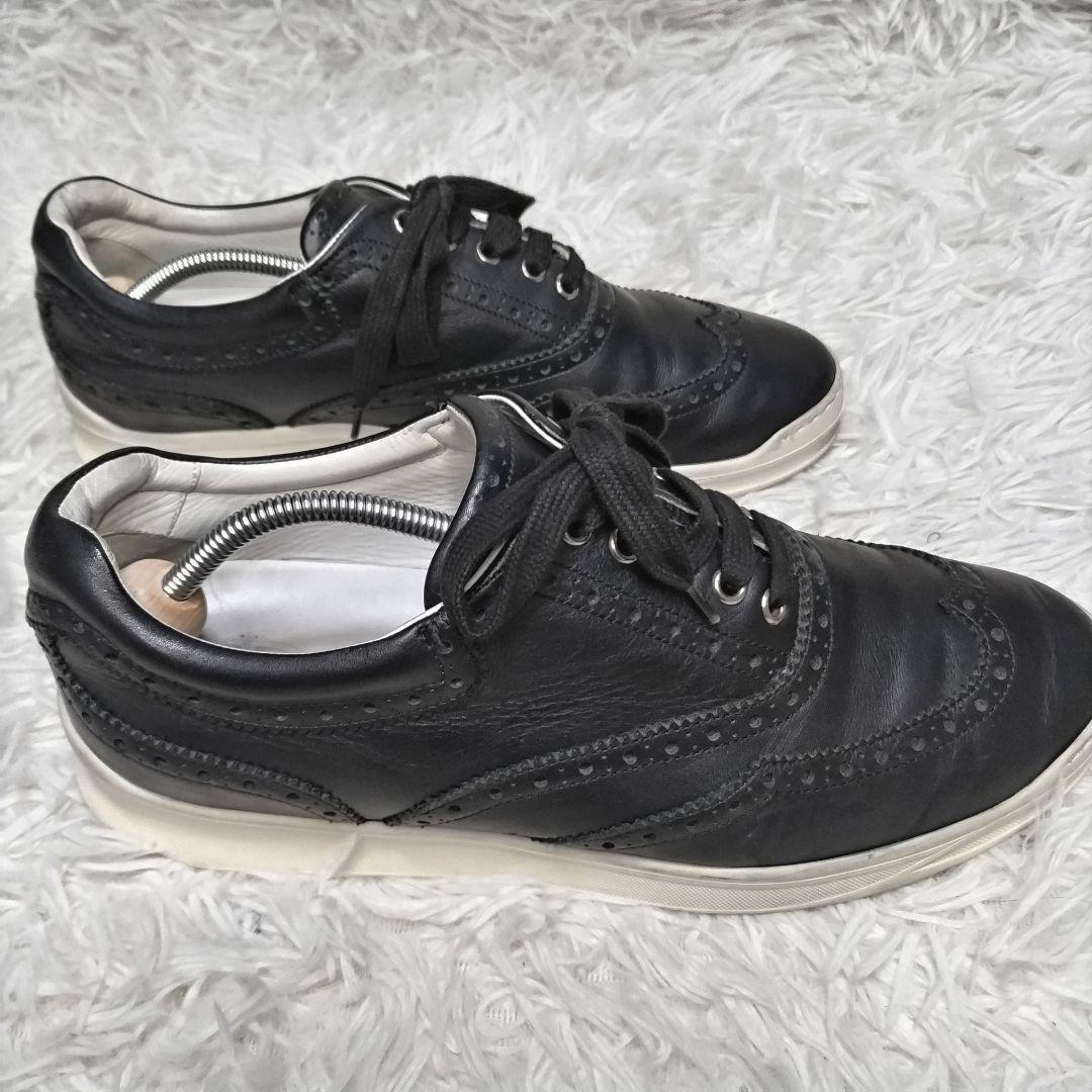 Dior homme Sneakers Shoes Low-Cut EU 41 US 8 Leather Black Authentic