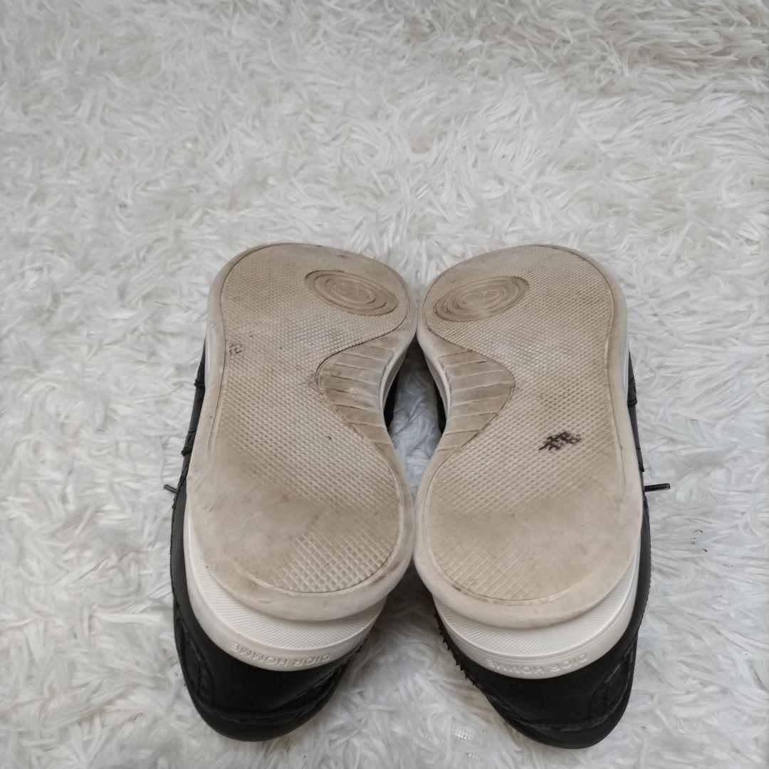 Dior homme Sneakers Shoes Low-Cut EU 41 US 8 Leather Black Authentic