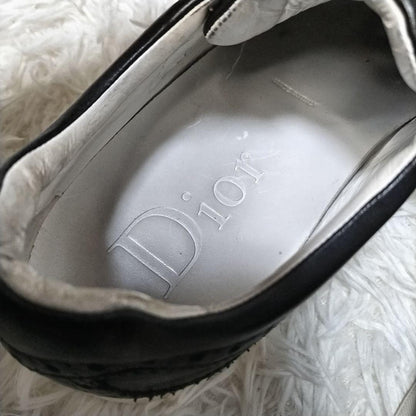 Dior homme Sneakers Shoes Low-Cut EU 41 US 8 Leather Black Authentic