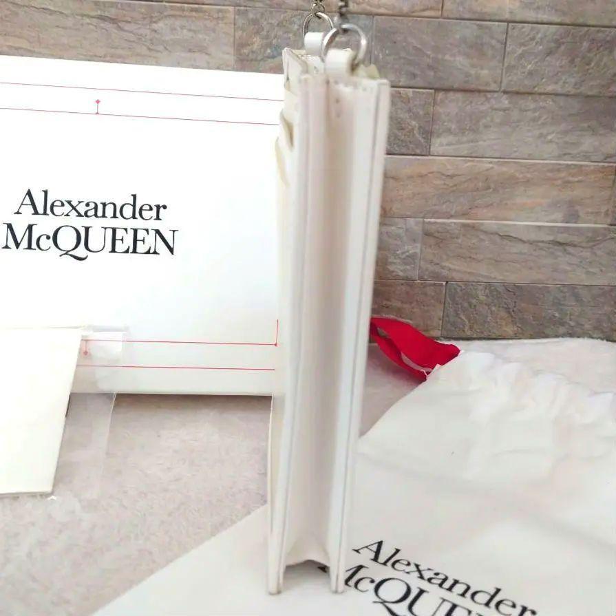 Alexander McQueen Shoulder Bag Purse Phone Case Leather White Authentic