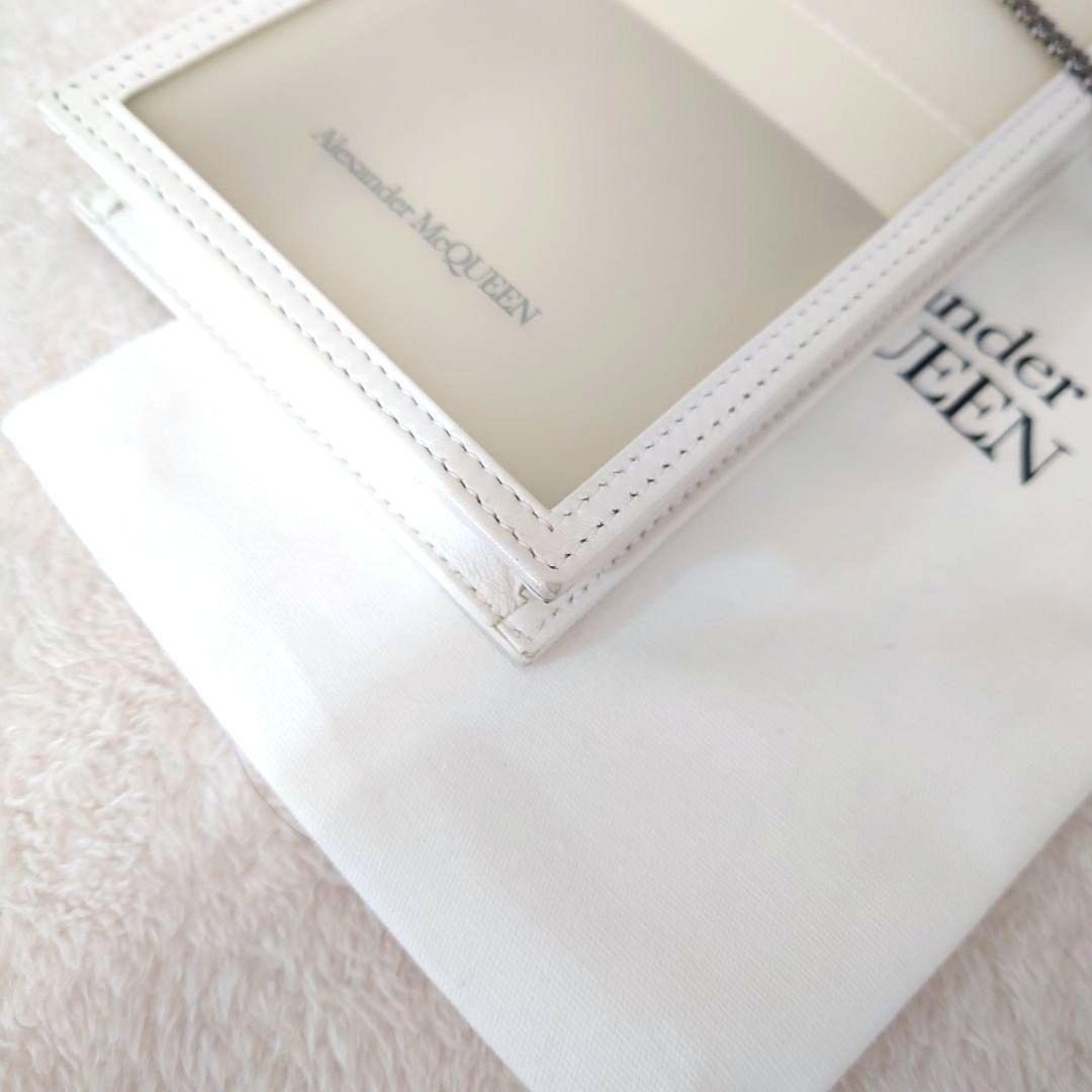 Alexander McQueen Shoulder Bag Purse Phone Case Leather White Authentic